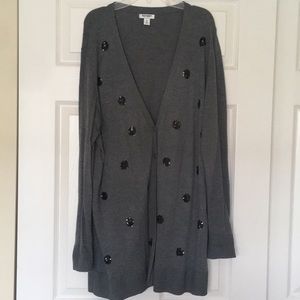 Polka dotted boyfriend cardigan